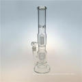 Tubo de agua de fumar de tres brazos de triple matrícula de vidrio (ES-GB-354)